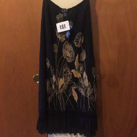 NWT Boho style 100% Pure Silk Maxi Skirt - INC